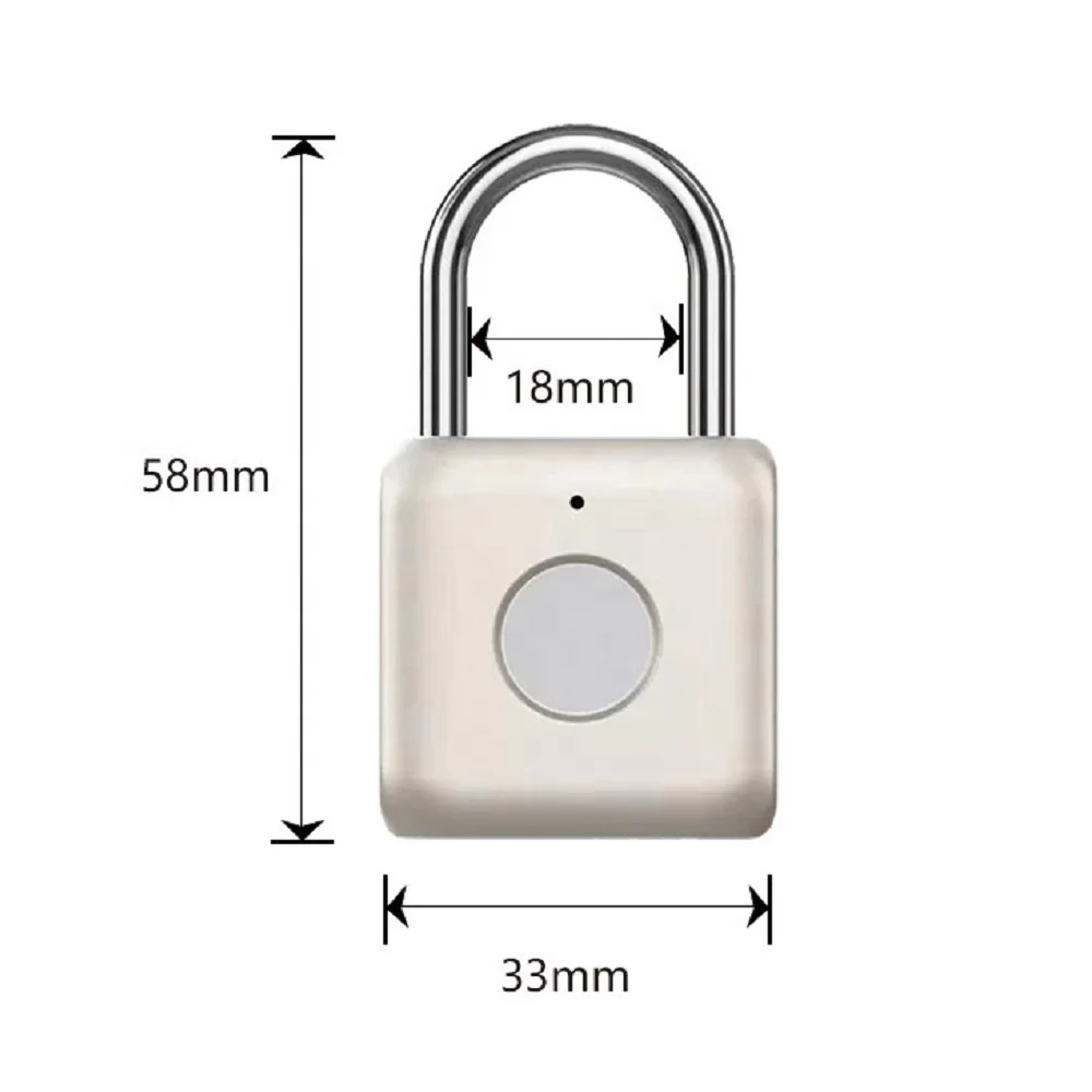 Fingerprint gym locker pad lock safety smart luggage padlock with usb charge cable waterproof finger print padlocks wholesale