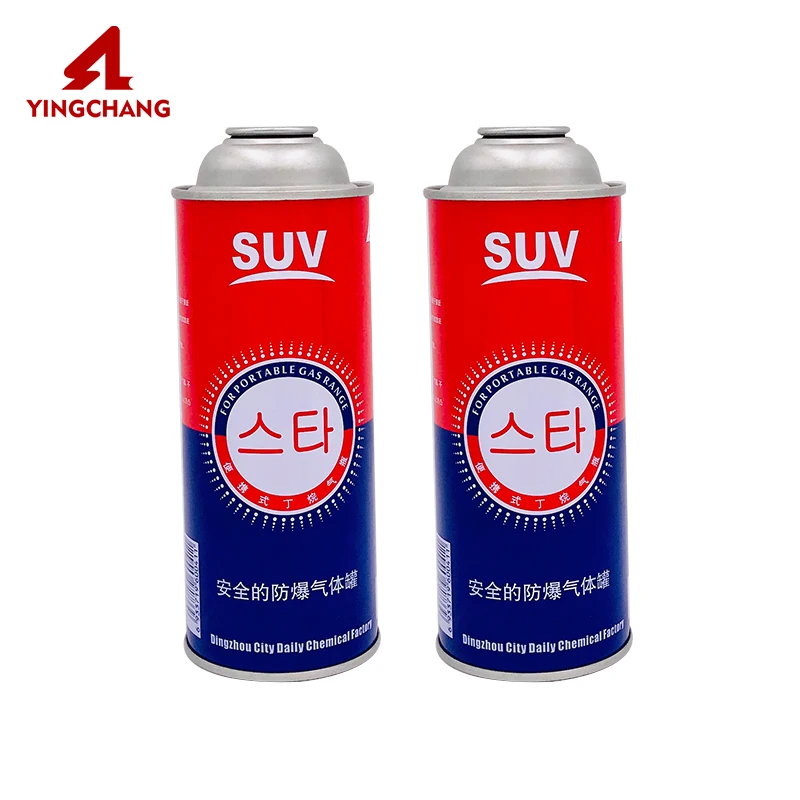 Hot sale product aerosol metal tin empty can 220g refillable 190g aerosol camping butane gas cartridge can