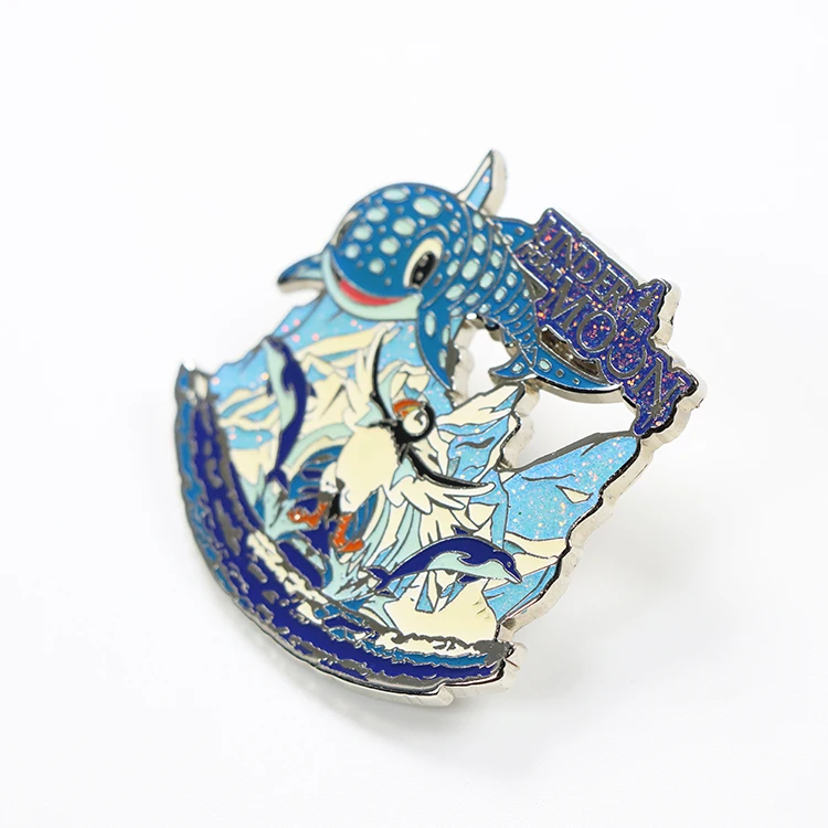 High quality theme park custom souvenir gifts soft hard enamel pins metal logo badge