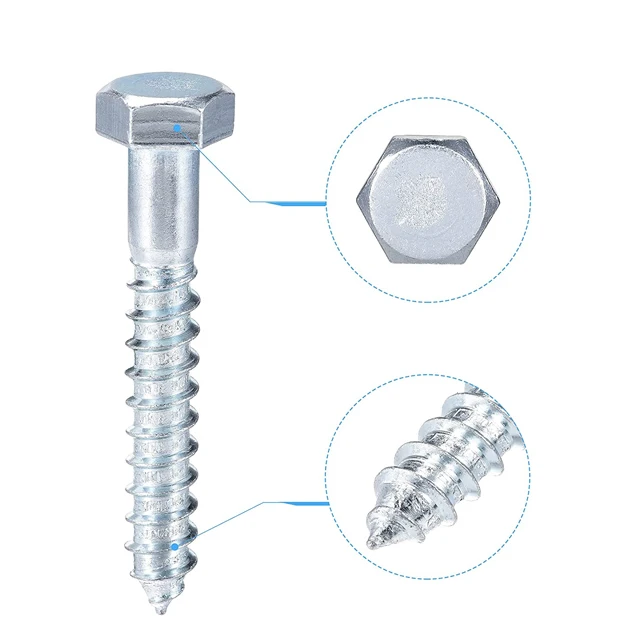 OEM Manufacturer Customized Hexagon Screws Carbon Steel Galvanized Self Tapping Screw
