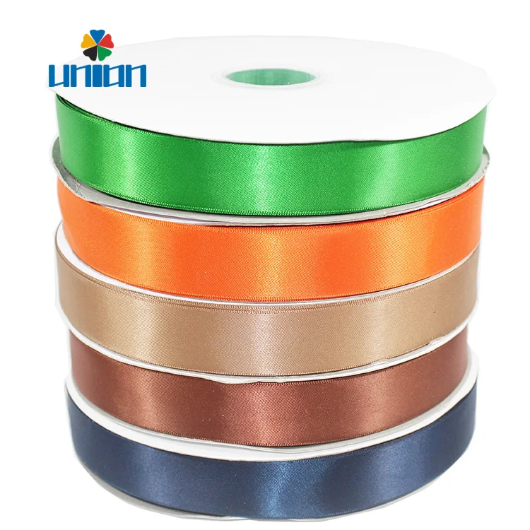 Custom 1 inch double sided satin ribbon 25mm for wedding decoration