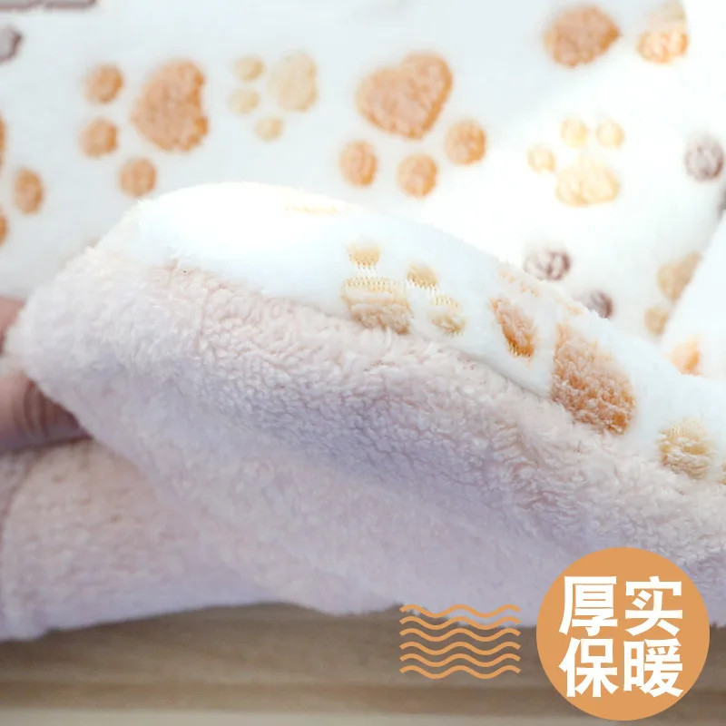 Thickened square footprint pattern multi-size soft and comfortable short plush washable pet dog and cat kennel