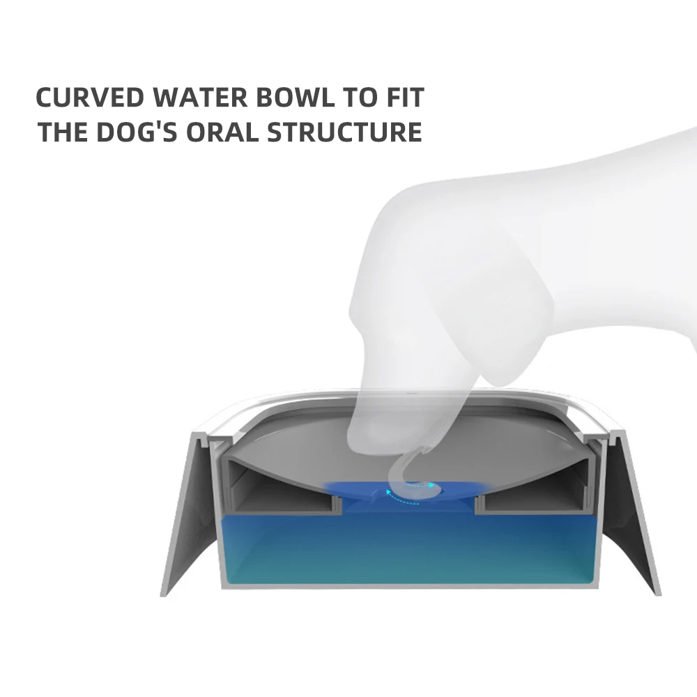 Pet floating water bowl splash-proof not wet mouth hair water bowl not wet beard pet drinking bowl