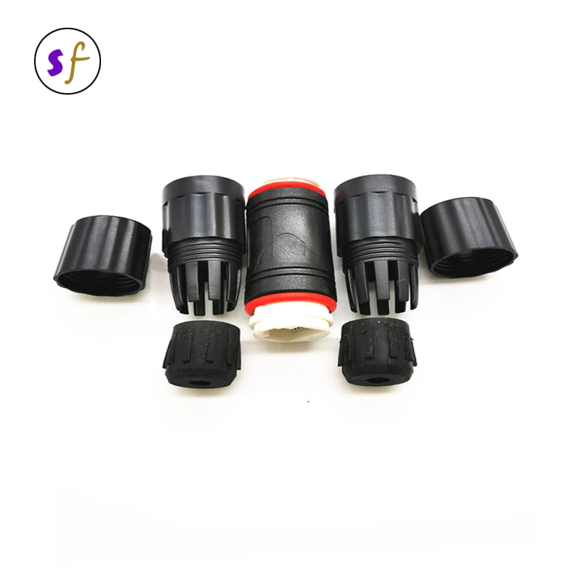 Ethernet Network Cable Double Head Outdoor Lan Coupler Waterproof RJ45 Connector