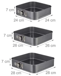Набор из 3-х различные формы с антипригарным покрытием разъемная Торт Форма для выпекания пресс-формы для выпечки
