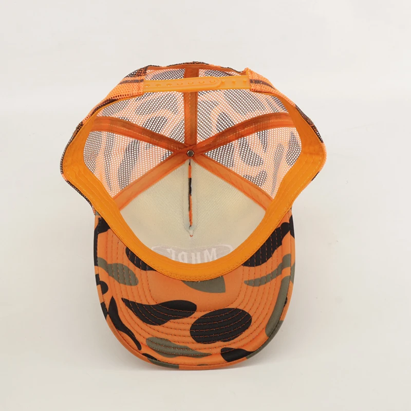 OEM 5 Panel Printed Logo Custom Foam Truck Mesh Cap 3d Puff Print Trucker Hat