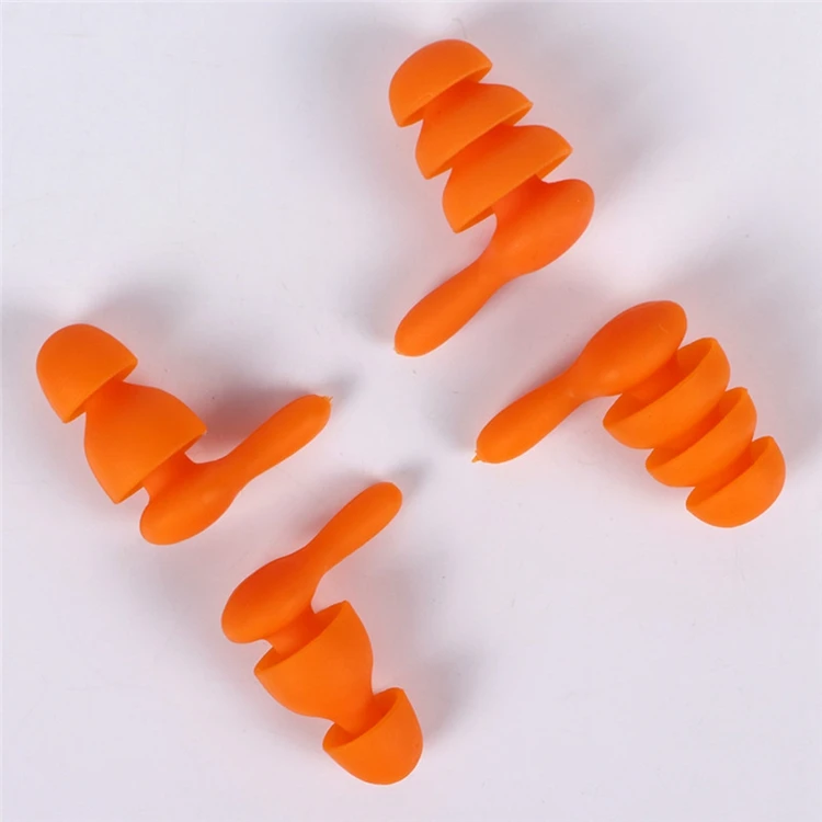 2 Pair Reusable Noise Cancelling Soft Silicone Ear plug Sound Insulation Hearing Protection Earplugs for Music Party