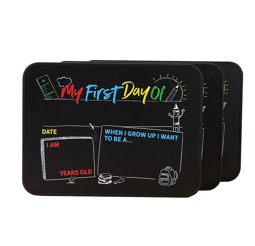 Soft Frame Thin Thickness Back To School First And Last Day Wet Erase Magnetic School Chalkboard