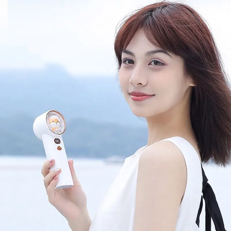 Handheld Cute small Electric Hand Battery Charging Usb Rechargeable Desktop Cooling Portable Travel Silent Wholesale Mini Fans