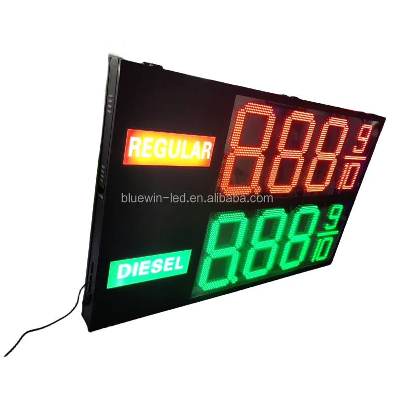 Outdoor advertising display in gas station gas price changer board gas station price boards