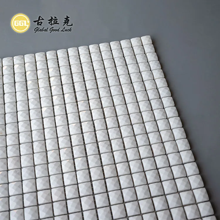 3D Design Glossy Surface Ariston White Marble Mosaic Tiles Wall Floor Decor