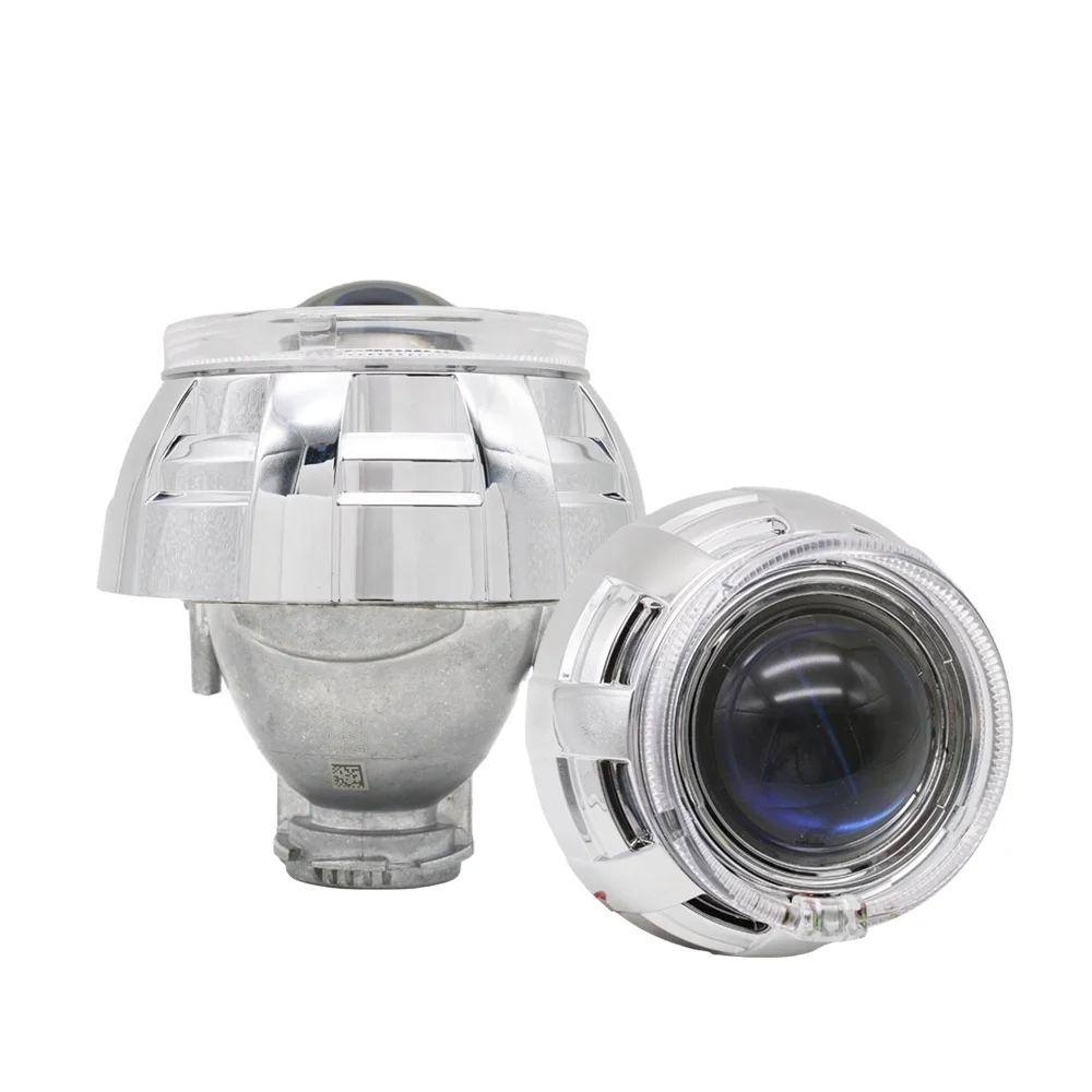 TAOCHIS 3.0 inch headlight Bi xenon Projector Lens Kit for Q5H4  With Shroud APP control angel devil eyes Headlamp retrofit