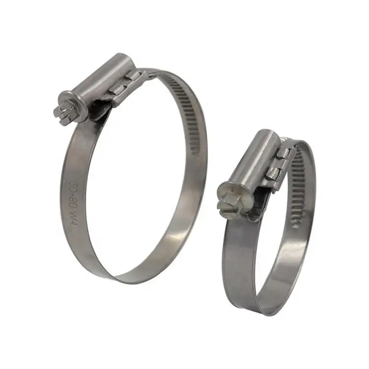 304SS Full Stainless Steel Turbo Exhaust system pipe Double Wire Hose Clamp heavy duty fuel pipe Clip Clamping for auto parts
