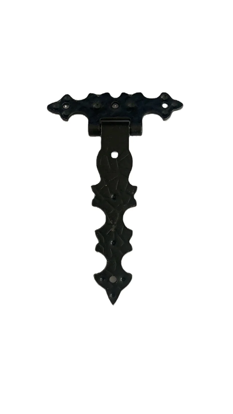 Furniture Hardware High Quality Black Steel Small Decorative Gate Hinge Tee Hinge