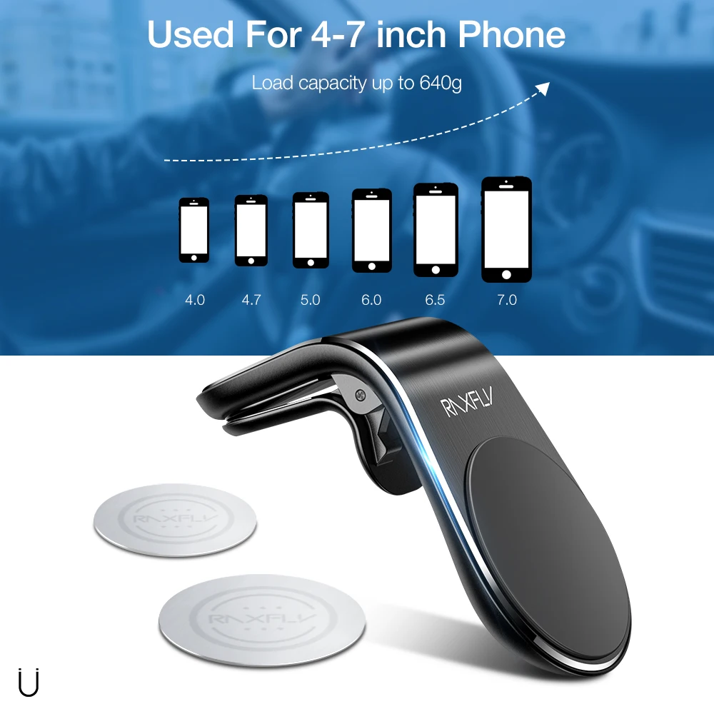 
Free Shipping Amazon Hot Sale 2019 New L-Type Universal Car Air Vent Phone Holder Magnet Phone Holder 