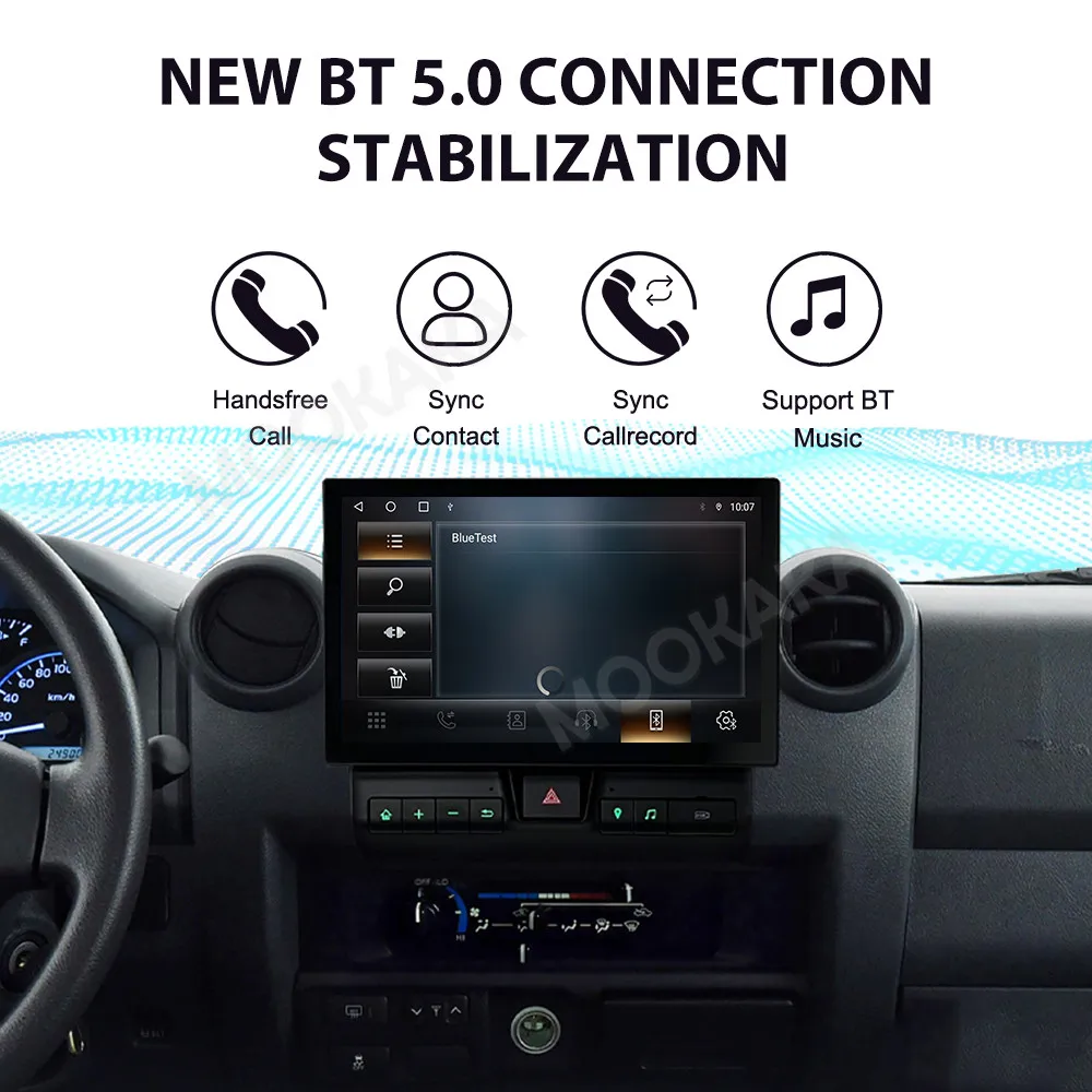 MOOKAKA 11.6 Inch CarPlay For Toyota Land Cruiser LC70/71/76/78/79 2007-2024 Car Radio GPS Navigation Multimedia Player