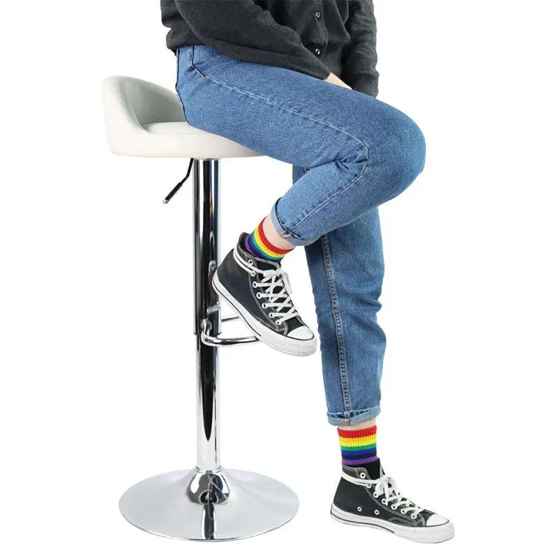 Hot Adjustable Bar Stool Set Of 2 Round Leather Seat Swivel Counter Height Bar Stools With Low Backrest