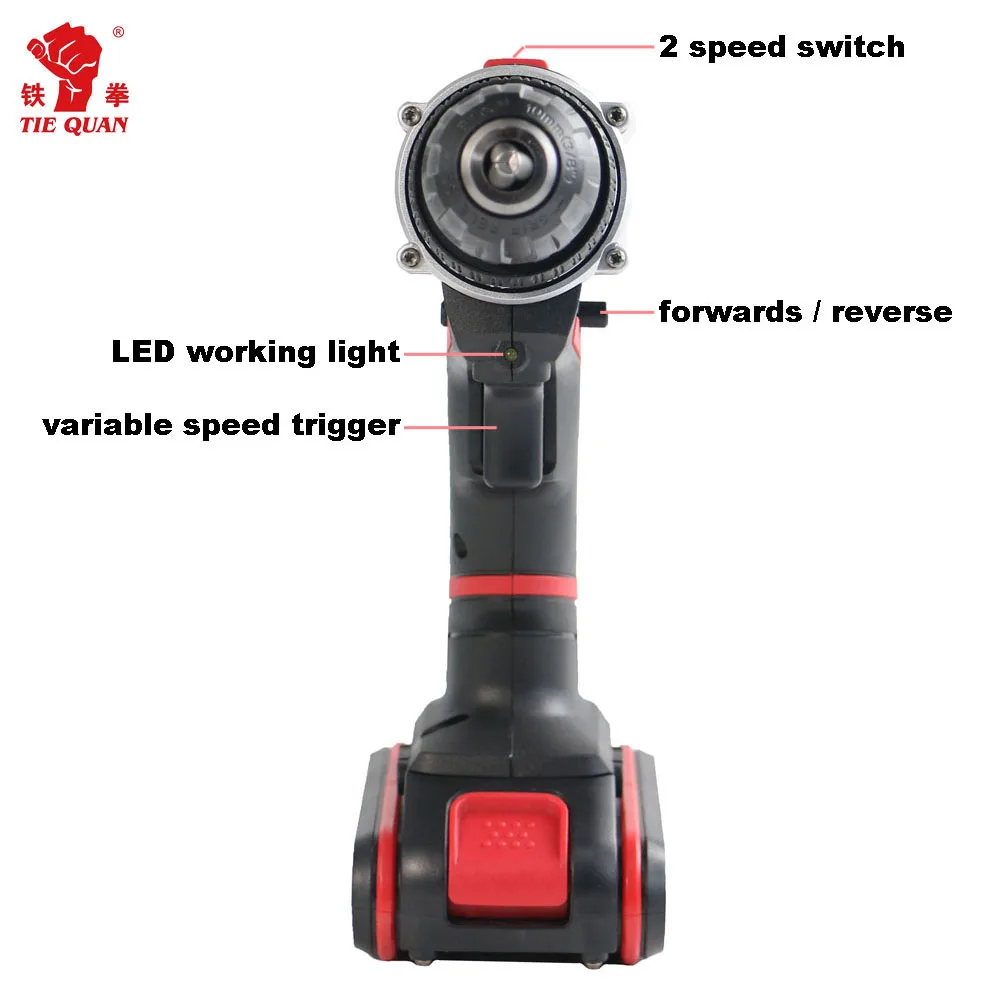 45Nm power tools lithium rechargeable battery screwdriver drill