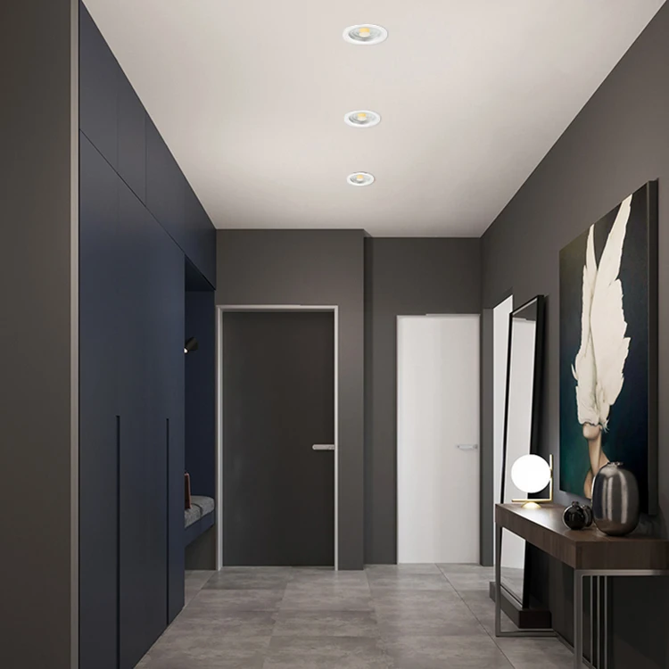 New Erp Cob Ip54 Waterproof Ceiling Recessed Downlight Round Slim Panel Light 5w 7w 12w 18w 25w 30w Led Downlight