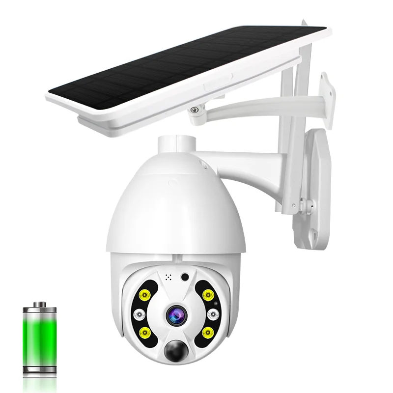 Vesafe outdoor solar wireless security cctv camera1080 360 audio ir  night vision p2p ip camera 2-way audio PIR+Radar detection