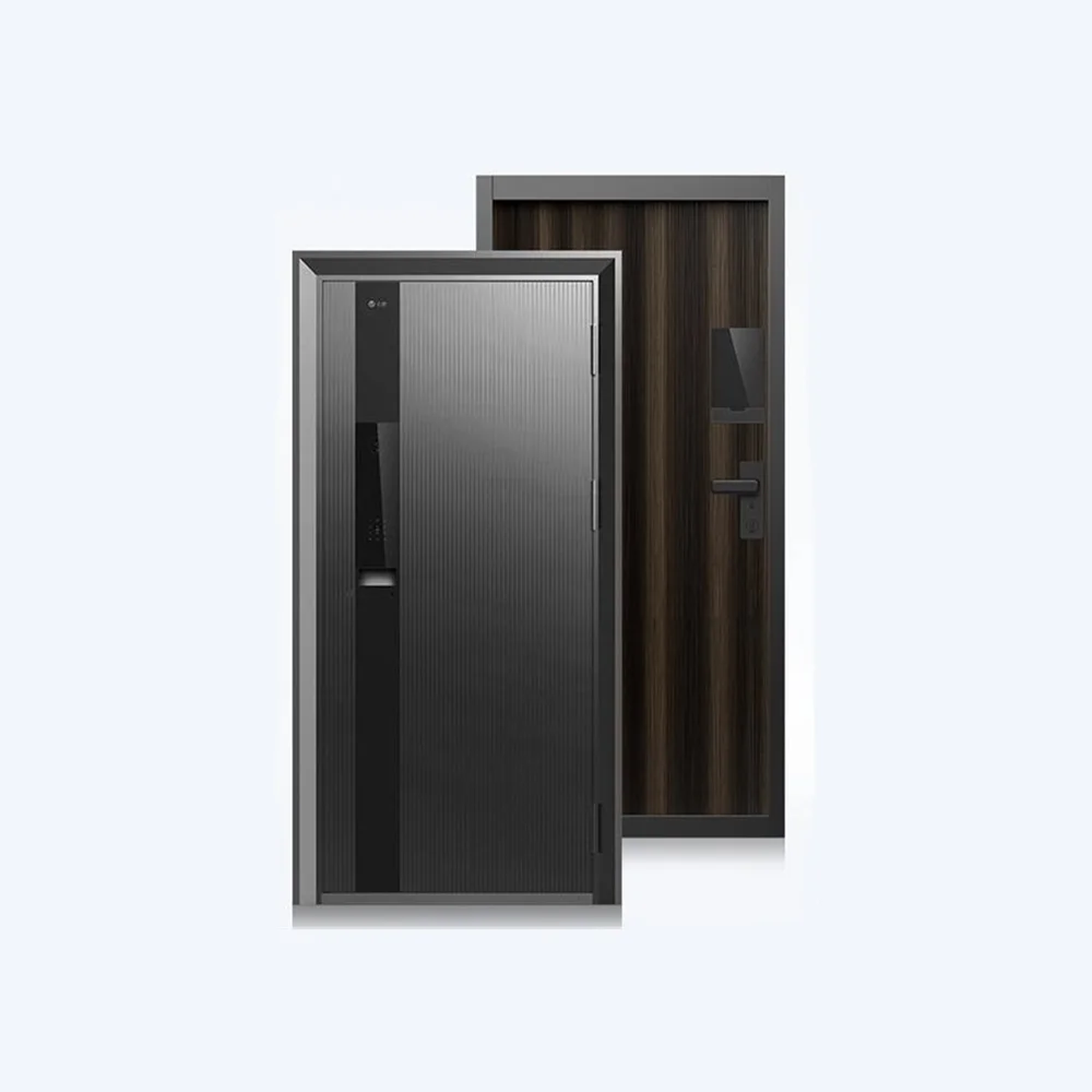 Y1 Smart Automatic Intelligent Security Door with Doorbell Camera Steel Metal Iron Exterior Front Entrance  Doors for Houses
