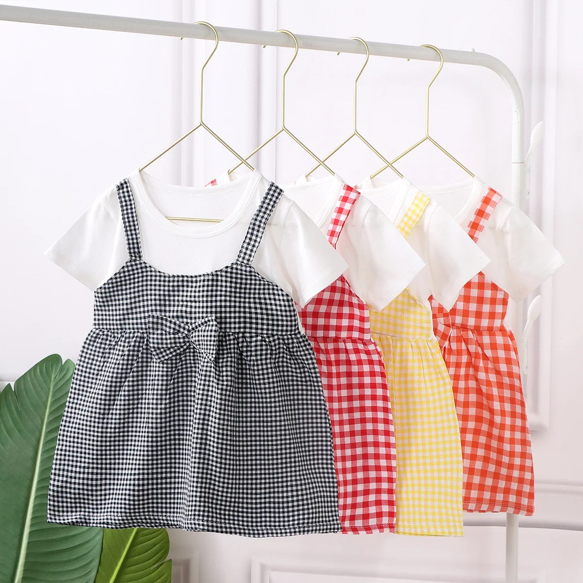 Spring Summer Short Sleeve Toddler Little Girl Party Dress 2 Year Old Girl Dress Cotton Toddler Girls Summer Dresses