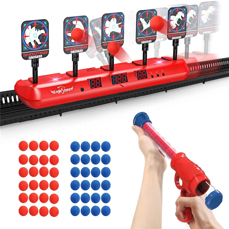 Eagle Stone Movable Shooting Targets Toy Guns for Outdoor & Indoor Party Interactive Toy Shooting Gun with Scoring Auto Reset