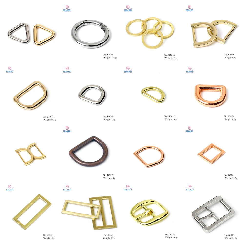 Custom Brass D Ring Buckle For Belt Colorful D Rings For Handbags Leather Bag Metal Rings And Accessories