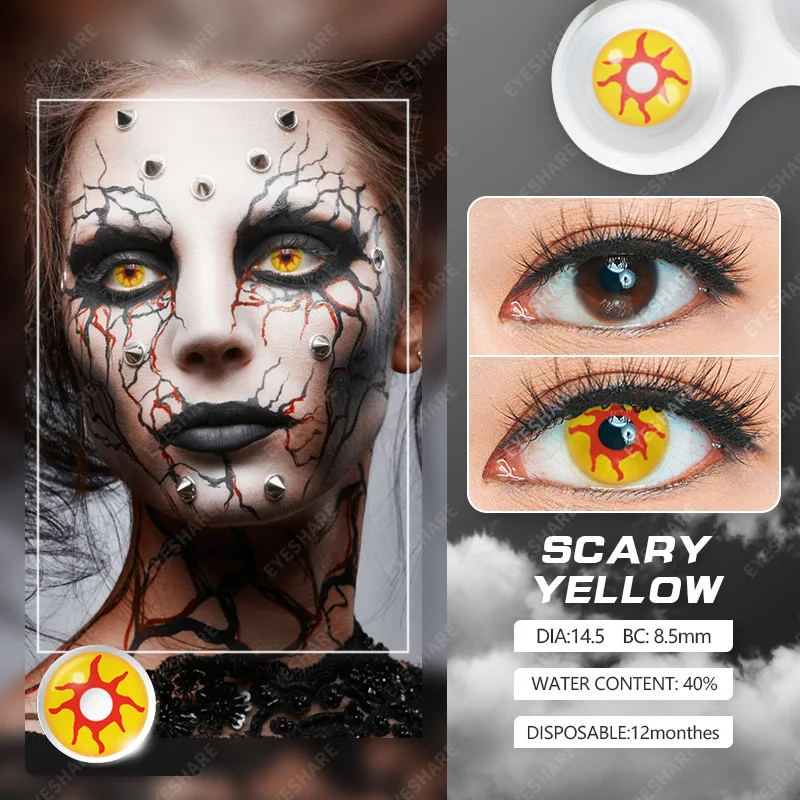 Eyeshare Color Contact Lens Halloween Cosplay Crazy Lenses Contacts Sharingan Circle Blood Zombie eye Colored Eye Contact Lenses
