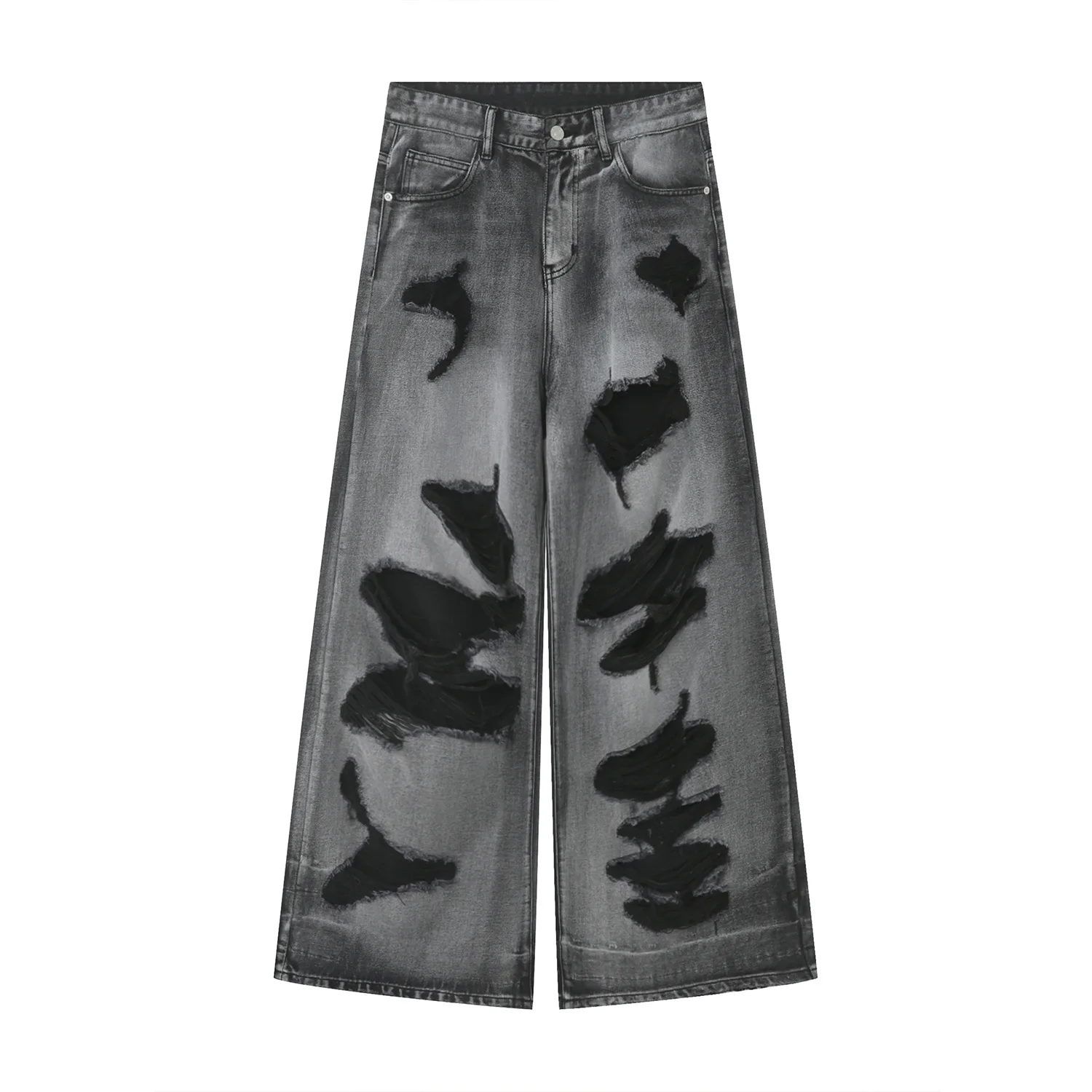 New Fashion Versatile Worn Out Jeans for Men 2024 Summer New Korean Edition with Worn Out Holes for Slim Appearance