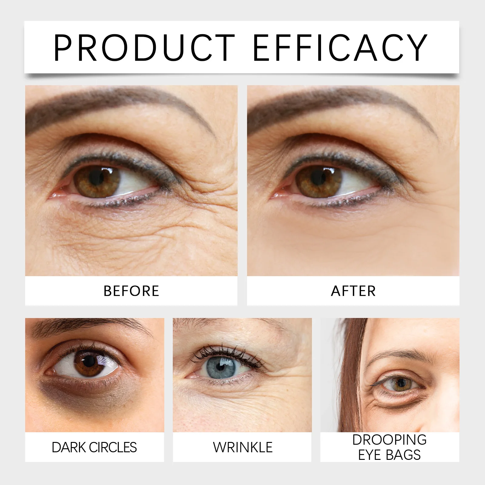 Eye Serum Moisturizes and tightens the skin around the eyes, lightens fine lines and bags under the eyes