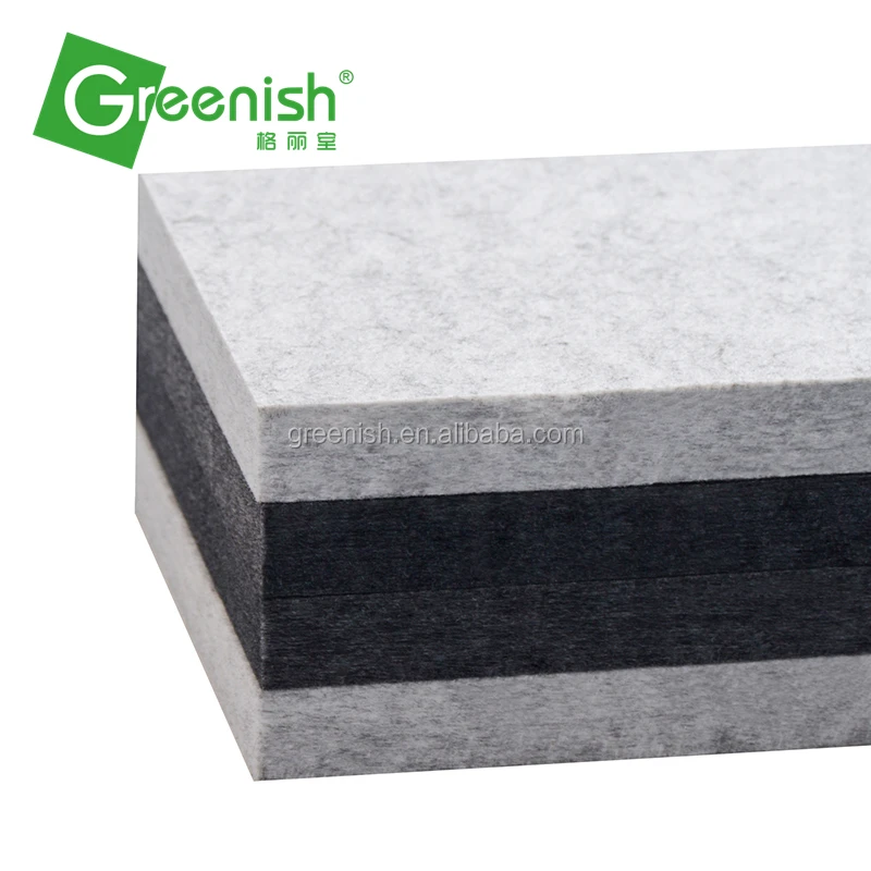 Greenish polyester fiber acoustic panel