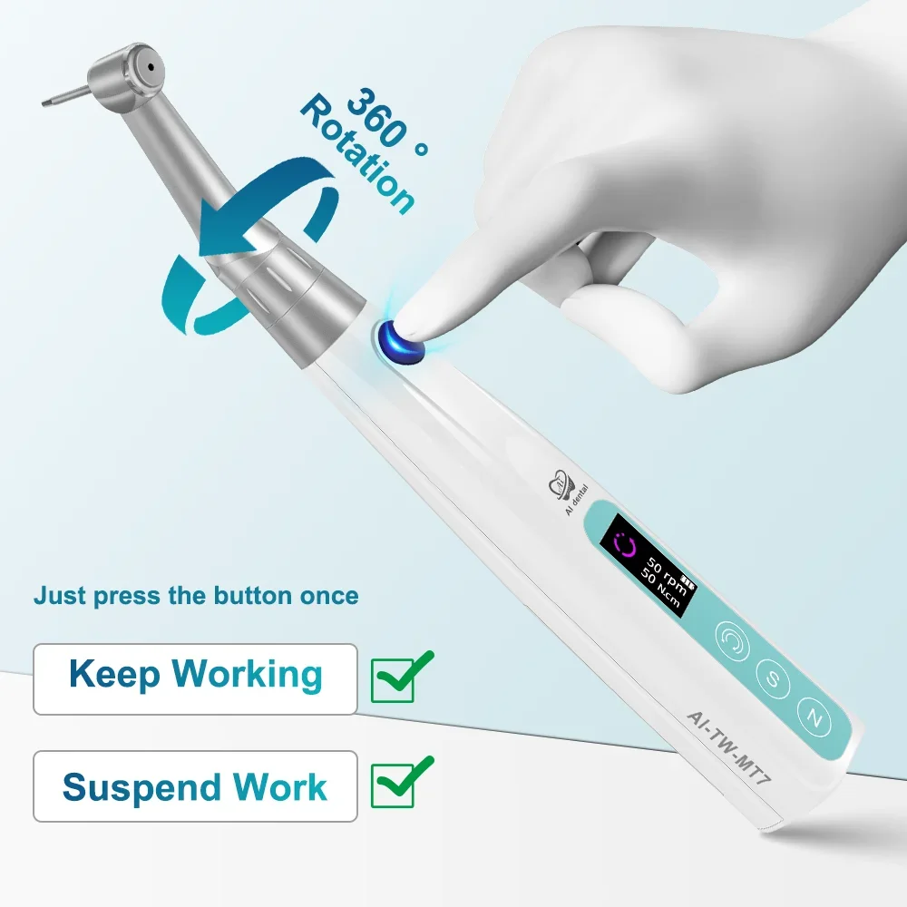 TW-MT7 зубоврачебный Электрический динамометрический ключ 20:1 оборудование для имплантата с возвратно-поступательным движением 16 отвертками
