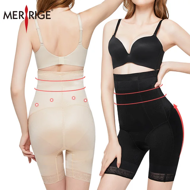 Merrige colombian fajas shapewear plus size bodysuit tummy control corset body shaping underwear for women