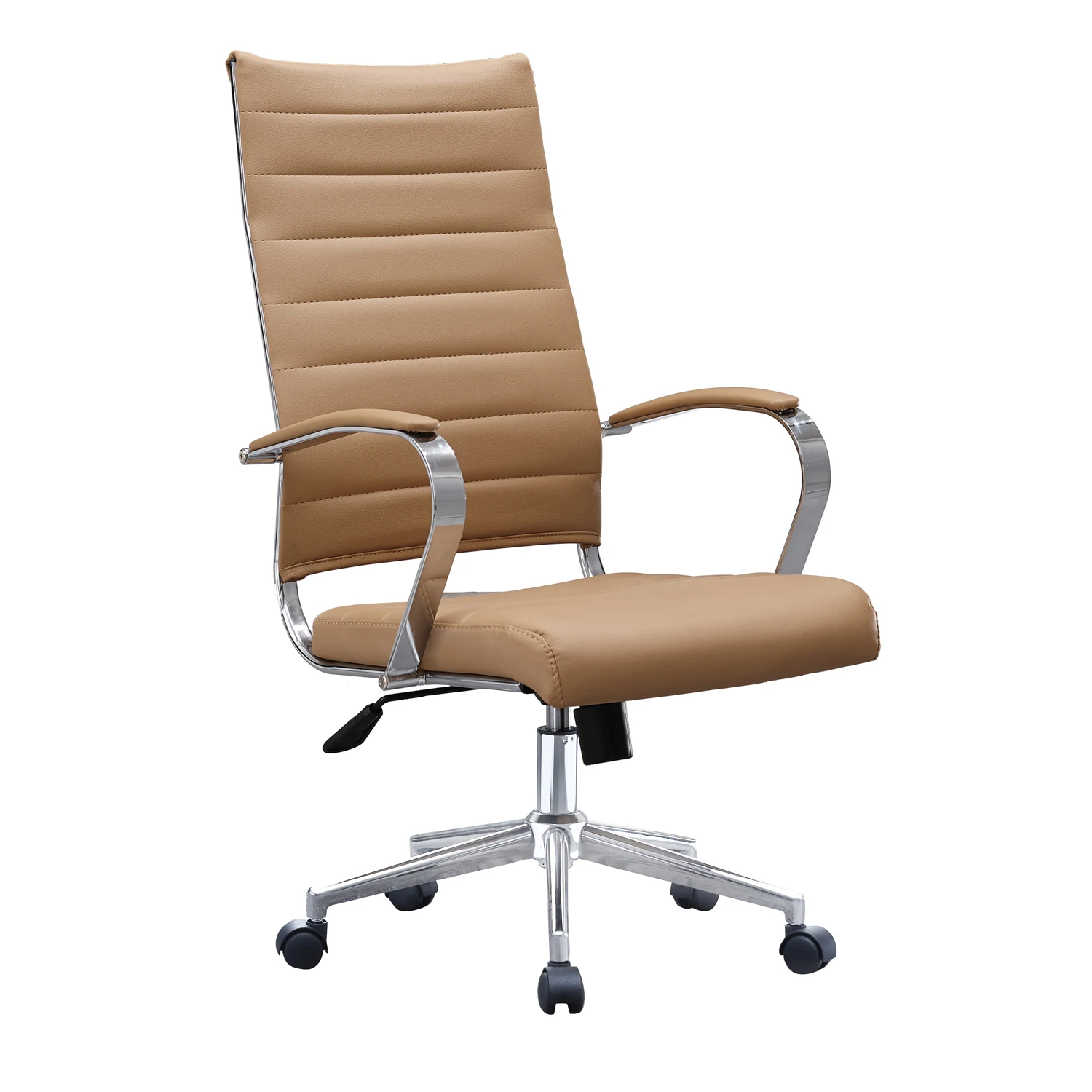 
ergonomic white PU leather computer manager work desk office chair 