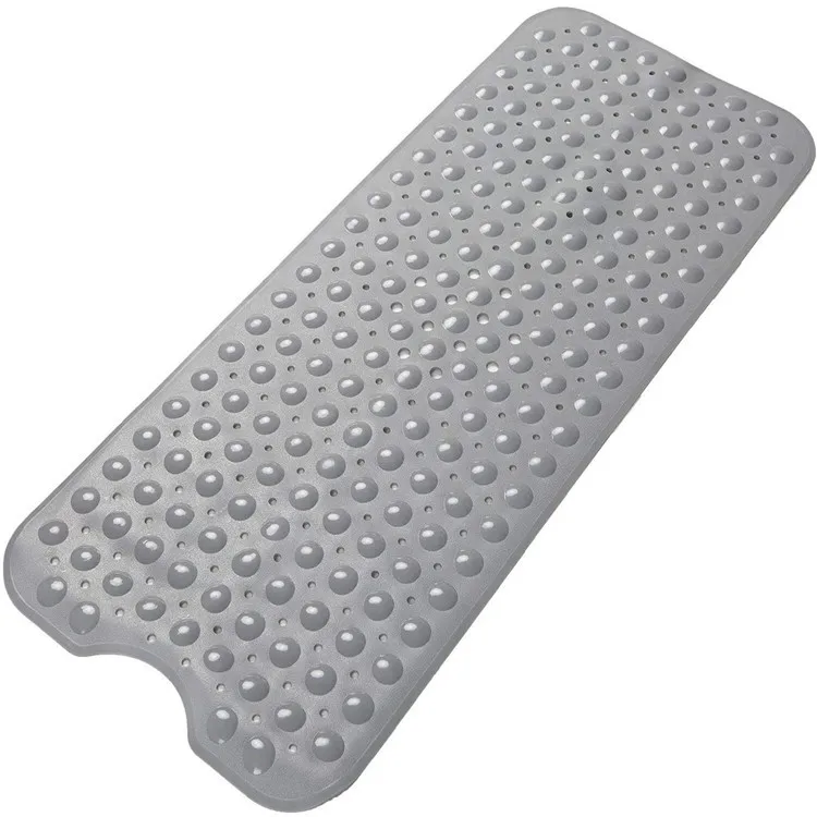 Bathtub and Shower Mats, Extra Long Non Slip Bath Mat 40 X 16 Inch, Bath Tub Mat with Suction Cups and Drain Holes for Bathroom,