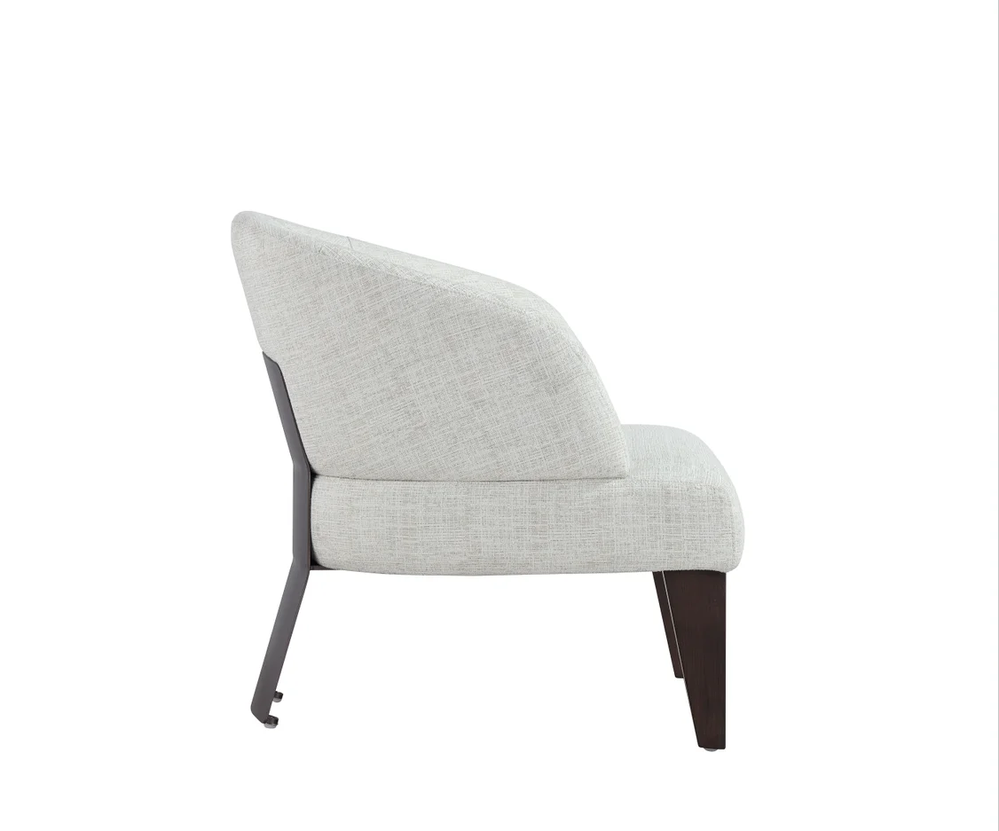 Hot sale high quality Plywood velvet wood bedroom single lazy recliner sofa chair cushioned modern armchairs