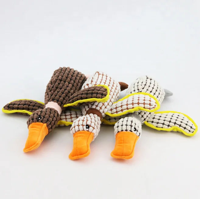 Flying Duck Stuffed Squeaky Durable PP Cotton Dog Chew Toys