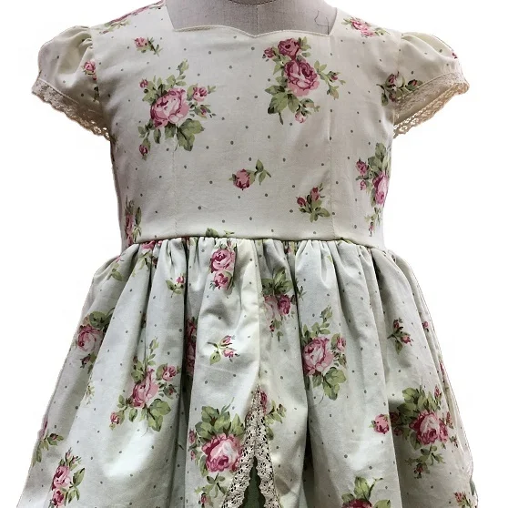 Jannybb Design Boutique  Green Linen Dress Autumn Floral Dress Two layers Dress