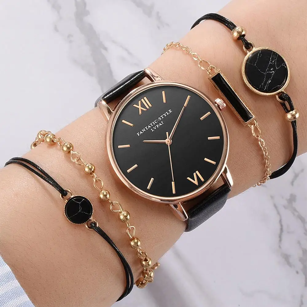 2020 New Variety Bracelet Set Simple Quartz Watch Fashion Watch Trend Ladies Watch Set Series