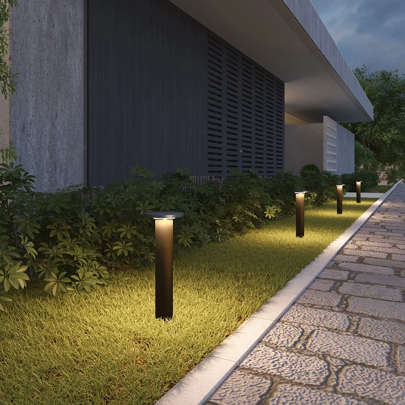 
Outdoor IP65 Waterproof Villa Landscape 12W Die-cast Aluminium Column Lamp LED Garden Lawn Light 