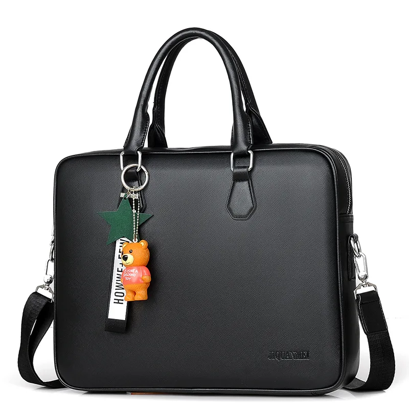 
2019 Vintage Luxury PU Pink Black Multifunction Business Bags Womens Waterproof Briefcase Leather Laptop Bag 