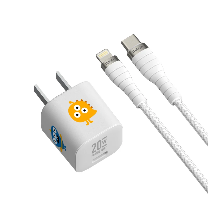 Mfish 20 Вт Быстрое зарядное устройство с C-C кабелем TypeC Зарядка для Android OEM/ODM Быстрая зарядка телефона планшетный ПК
