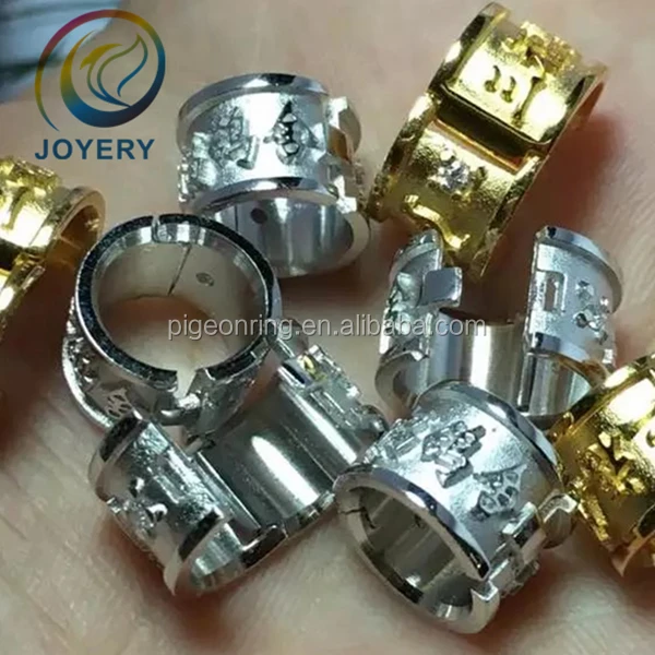High quality Open silver pigeon rings bird rings bird bands poultry leg band chicken ring