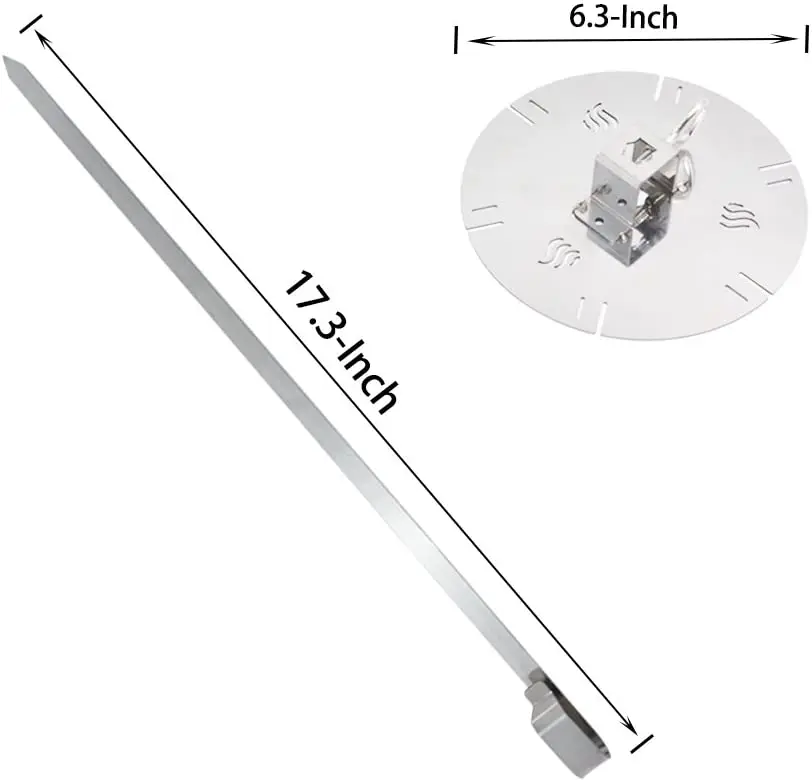 Rotisserie Skewer System Grill Skewer 2*6pcs For Rotisserie Stainless Steel Rotating Skewer For BBQ Rotisserie Grill