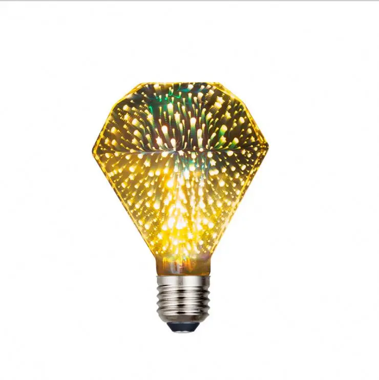 LED colorful 3D firework bulb christmas decoration light retro lamp