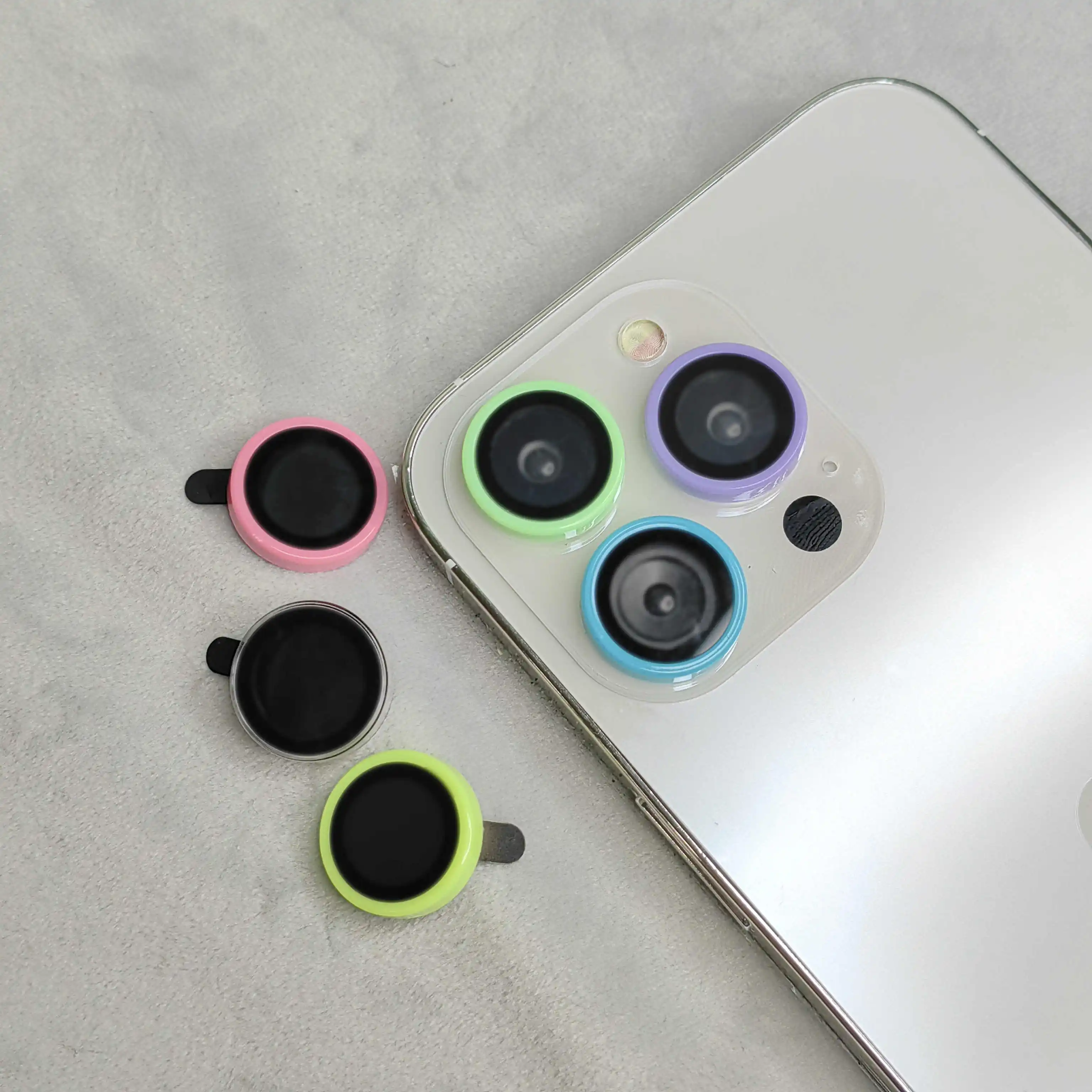 Ceramic Luminous Camera Protector for IPhone11 14 13 12 Pro Max IPhone13 Mini Protector Back Film Sticker  Lens Screen Protector