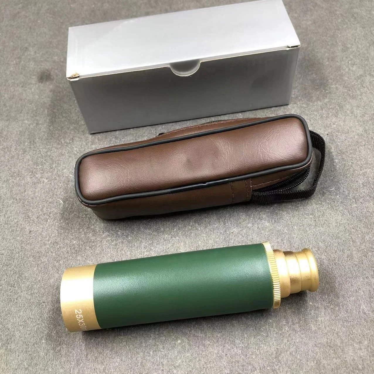 Monocular Telescope - Handheld Collapsible Brass Telescope - 25x30 Zoomable Portable Pirate Spyglass For Hiking