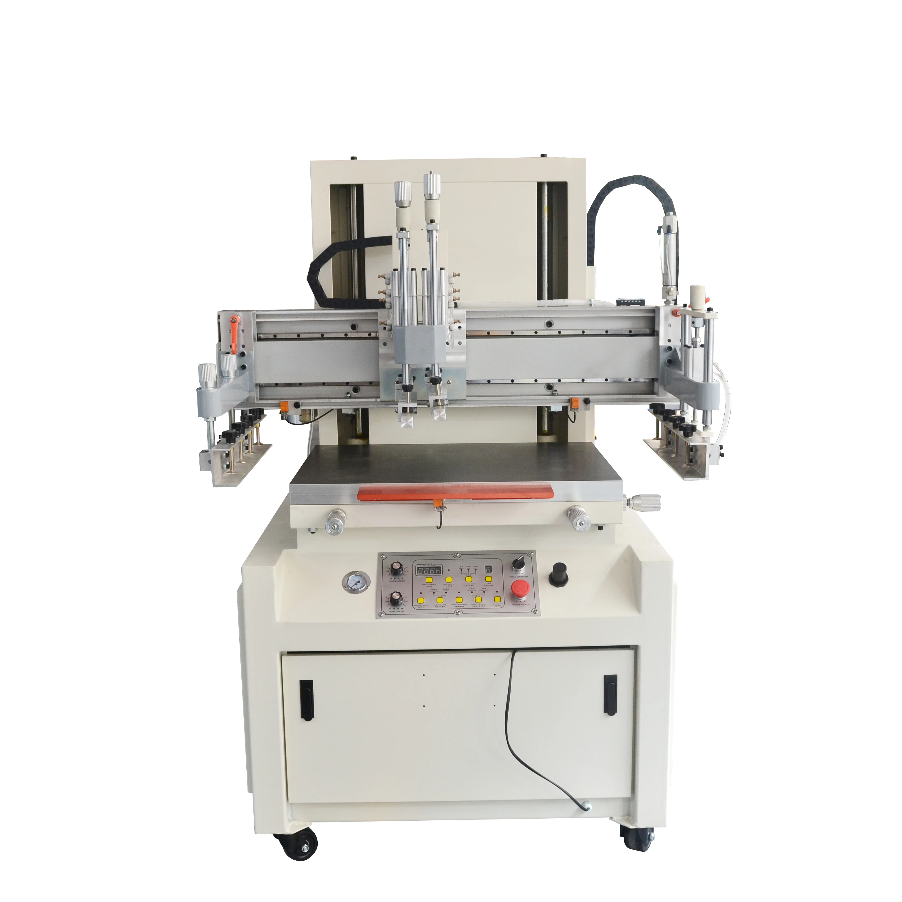 Sport Logo Flat Screen Printing Machine / Semi Flat Automatic with ABS Plastic printing