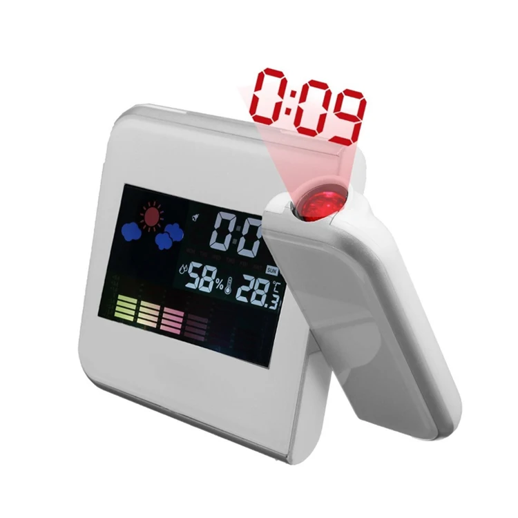 Wholesale Digital Weather Lcd Snooze Station Display Projector Alarm Clock